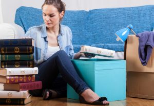 student in apartment