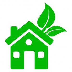 A sustainable property vector image.