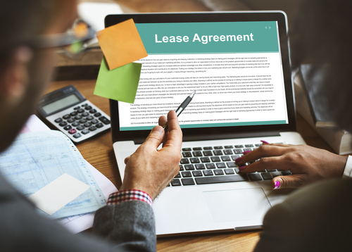 couple reviews lease agreement