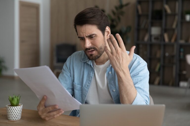 man angry at lease agreement