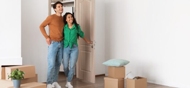 couple moves into their new apartment