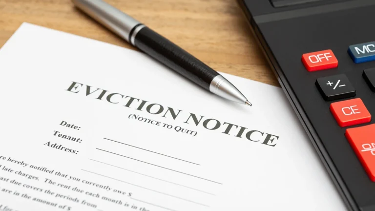 Printed eviction notice
